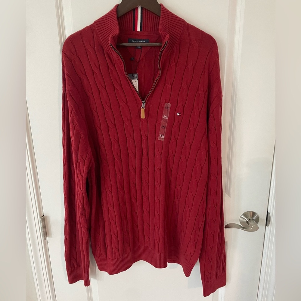 Tommy Hilfiger Red 3XL Sweater. New with tags.